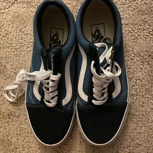 Vans Blue Old School Women/8 Men/6.5 worn once
